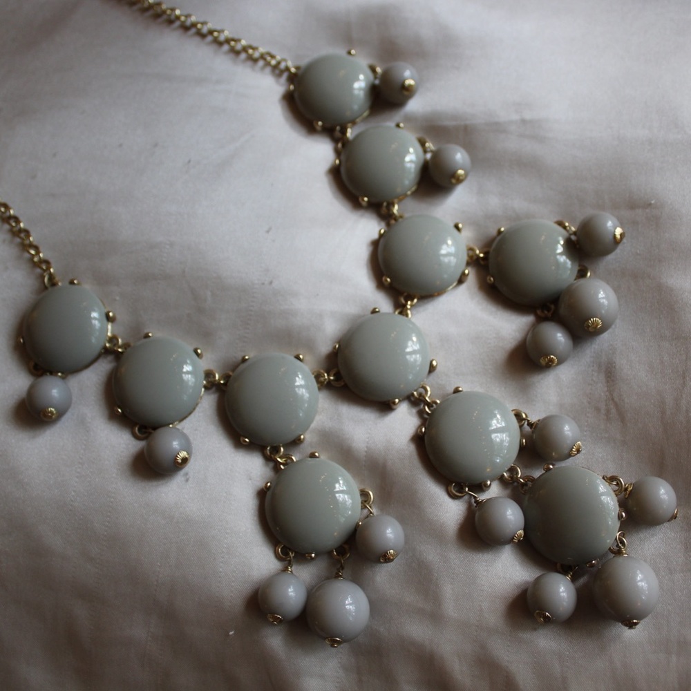 J Crew Grey Statement Bubble Necklace
